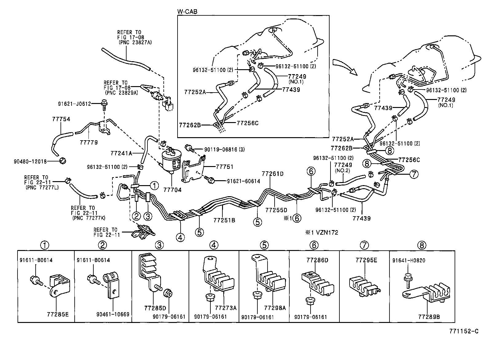 77169-04020 GASKET, FUEL SUCTION TUBE SET product image