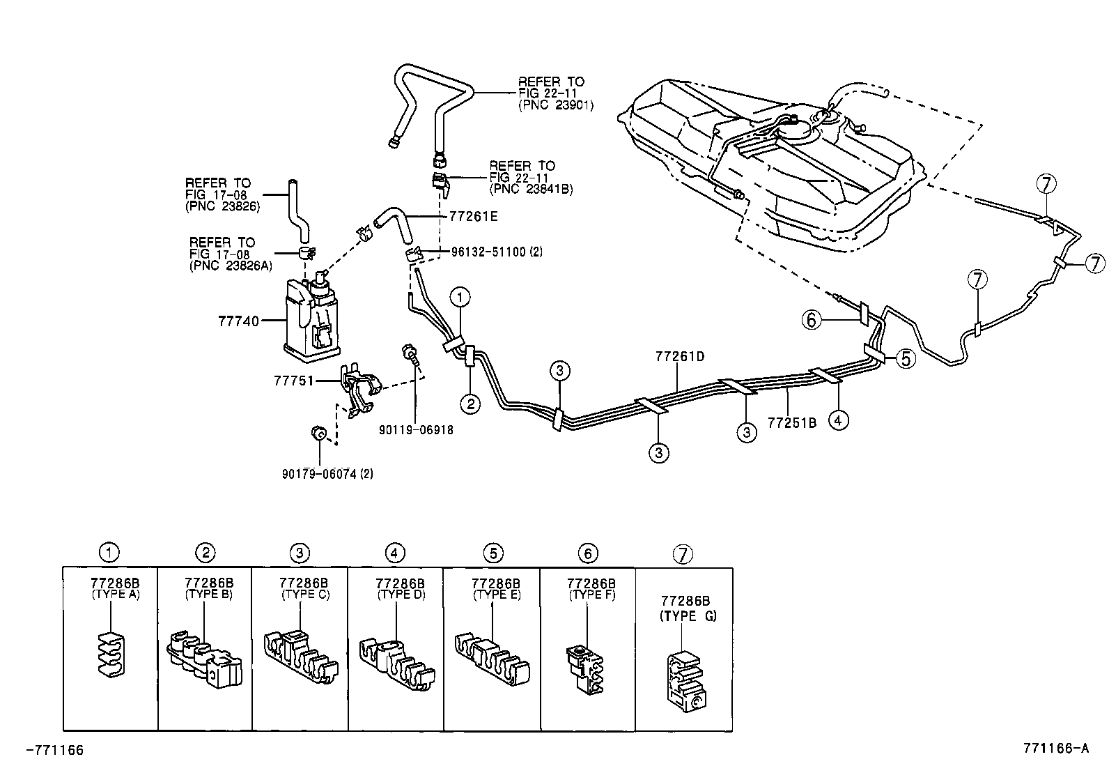 77201-02140 PIPE SUB-ASSY, FUEL TANK INLET product image