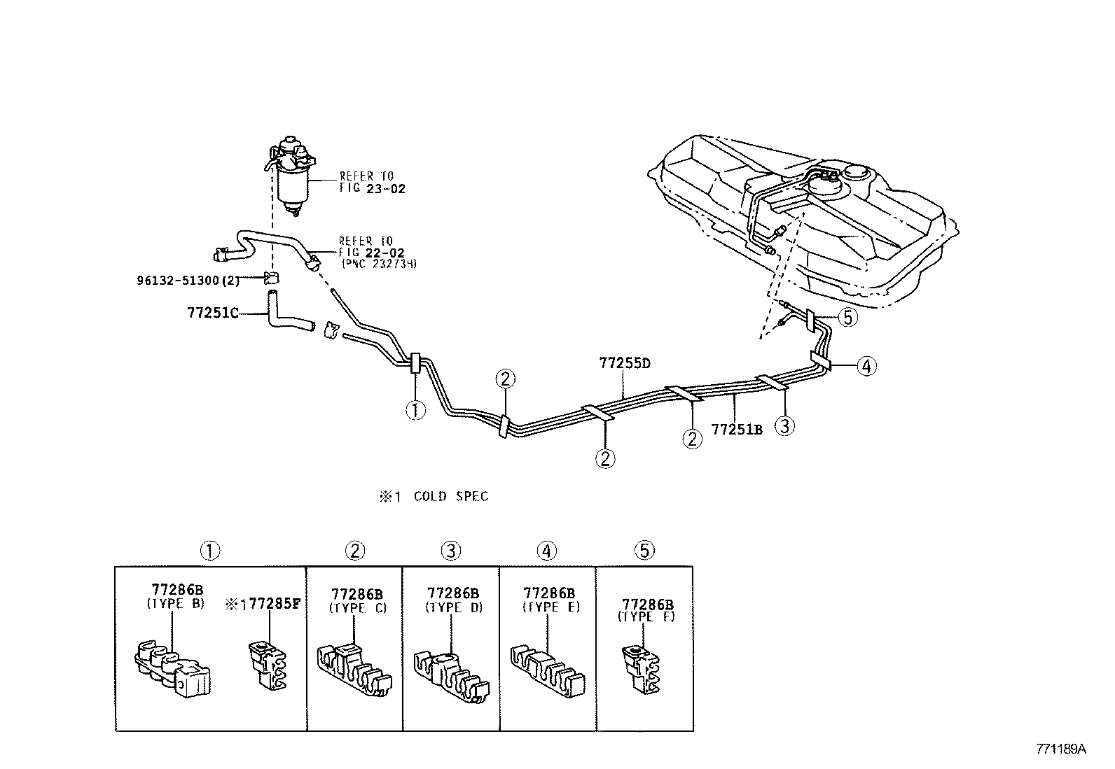 77259-12270 HOSE, FUEL, NO.1(FOR FUEL MAIN TUBE) product image