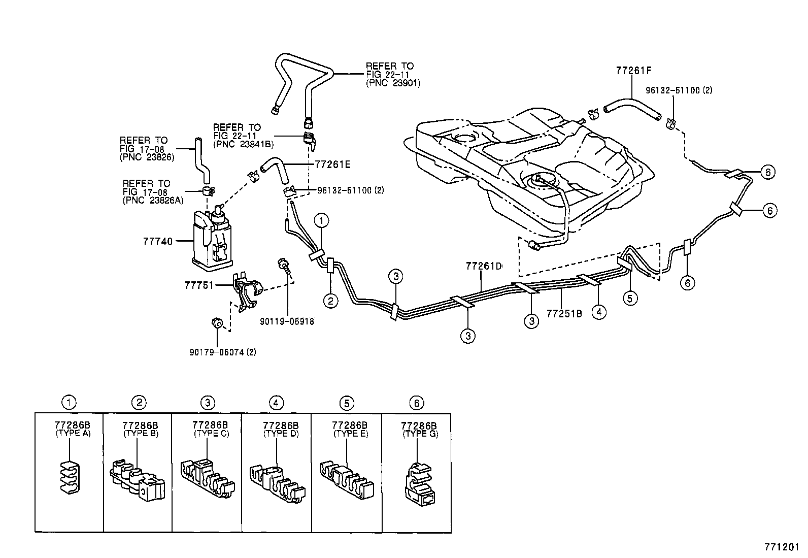 77011-63010 PIPE SUB-ASSY, FUEL TANK FILLER, LOWER product image
