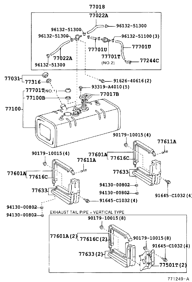77001-37510 TANK SUB-ASSY, FUEL SUB product image