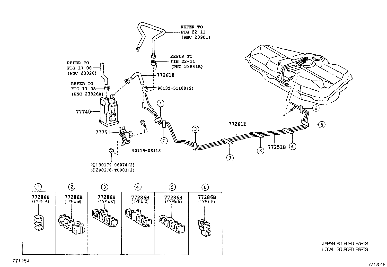 77035-02060 CABLE SUB-ASSY, FUEL LID LOCK CONTROL product image