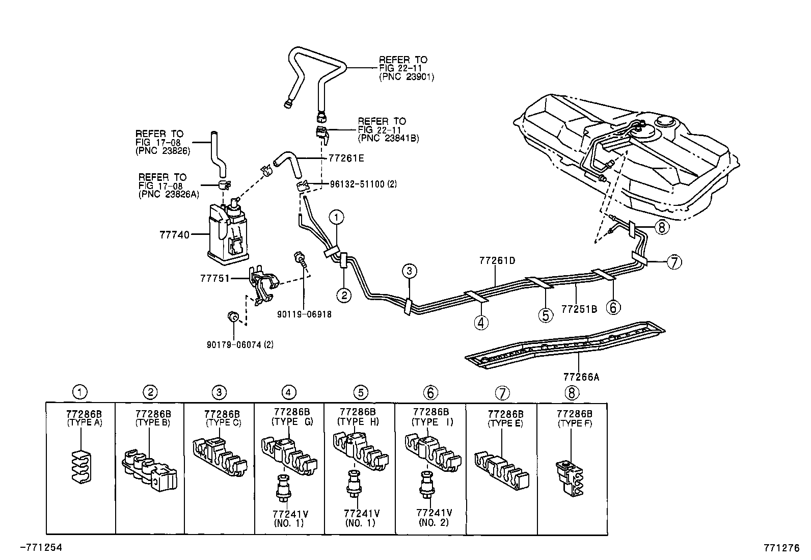 77035-02060 CABLE SUB-ASSY, FUEL LID LOCK CONTROL product image