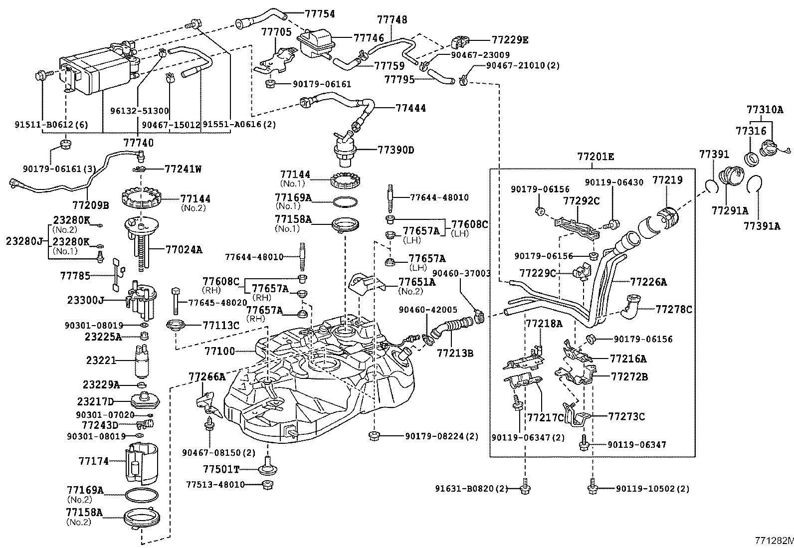 Toyota 77001-48070 TANK ASSY, FUEL