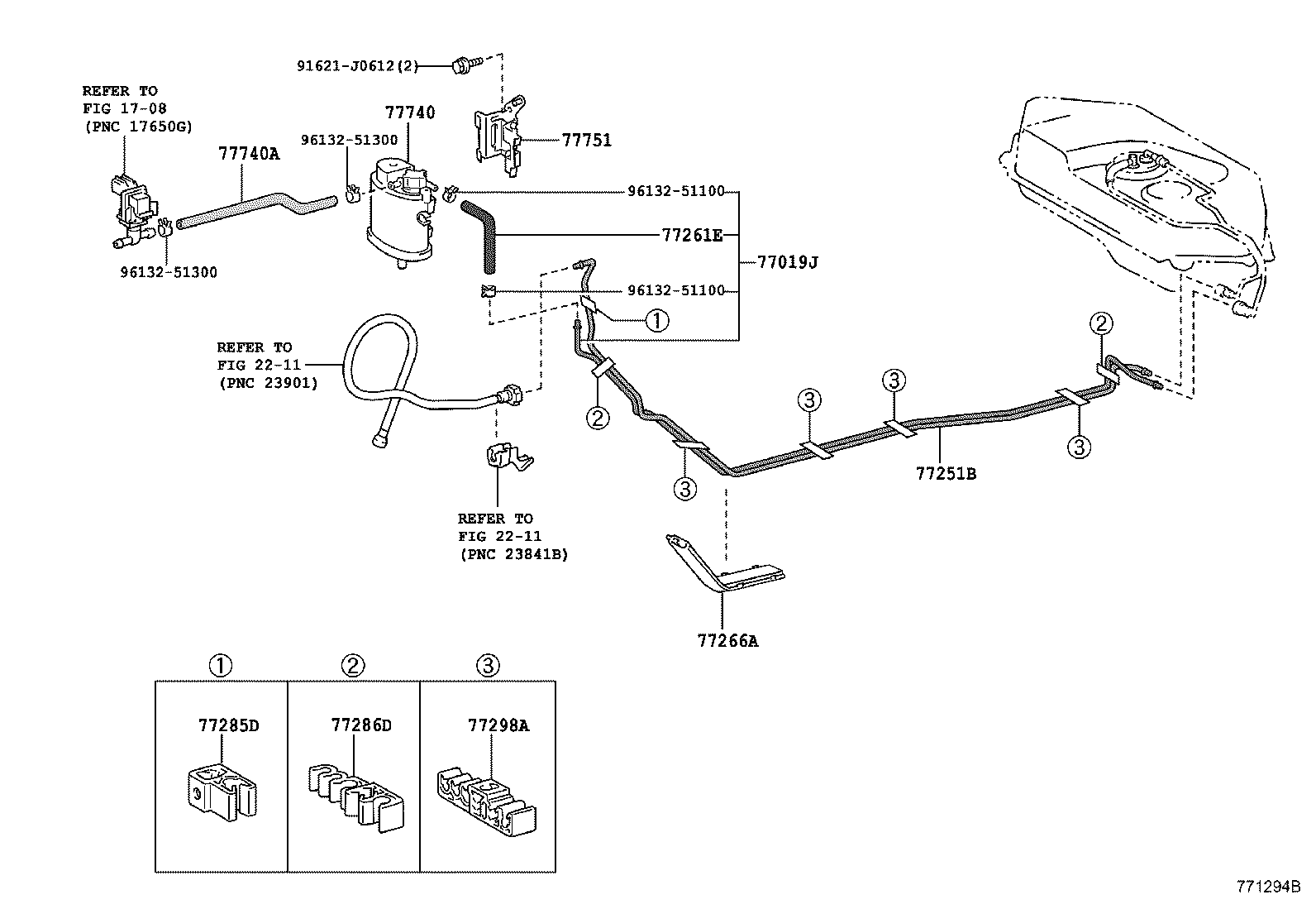77201-46080 PIPE SUB-ASSY, FUEL TANK INLET product image