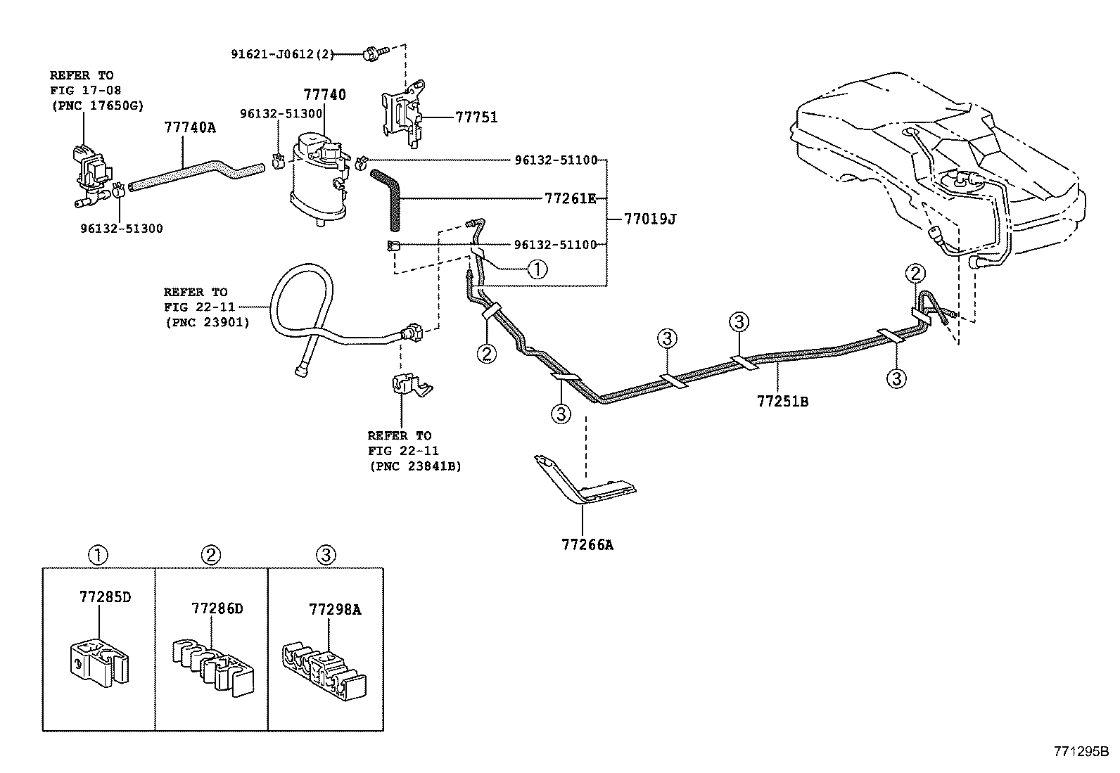 77201-46080 PIPE SUB-ASSY, FUEL TANK INLET product image