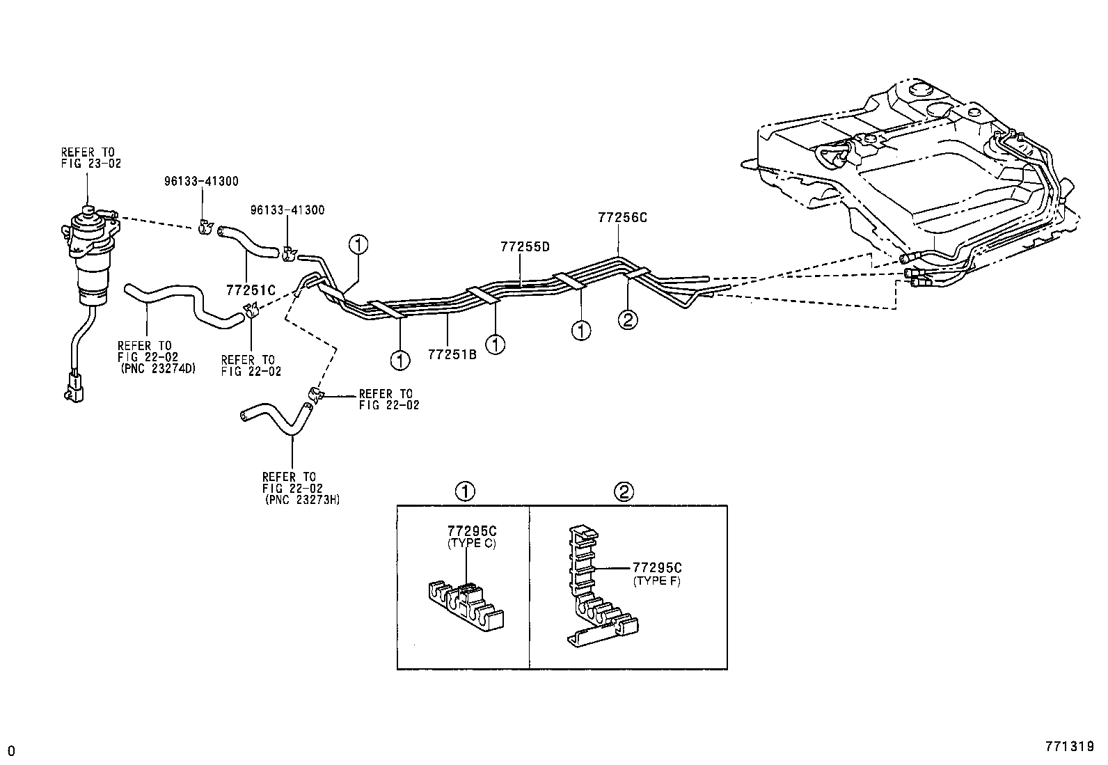 23222-27010 TUBE, FUEL RETURN JET product image