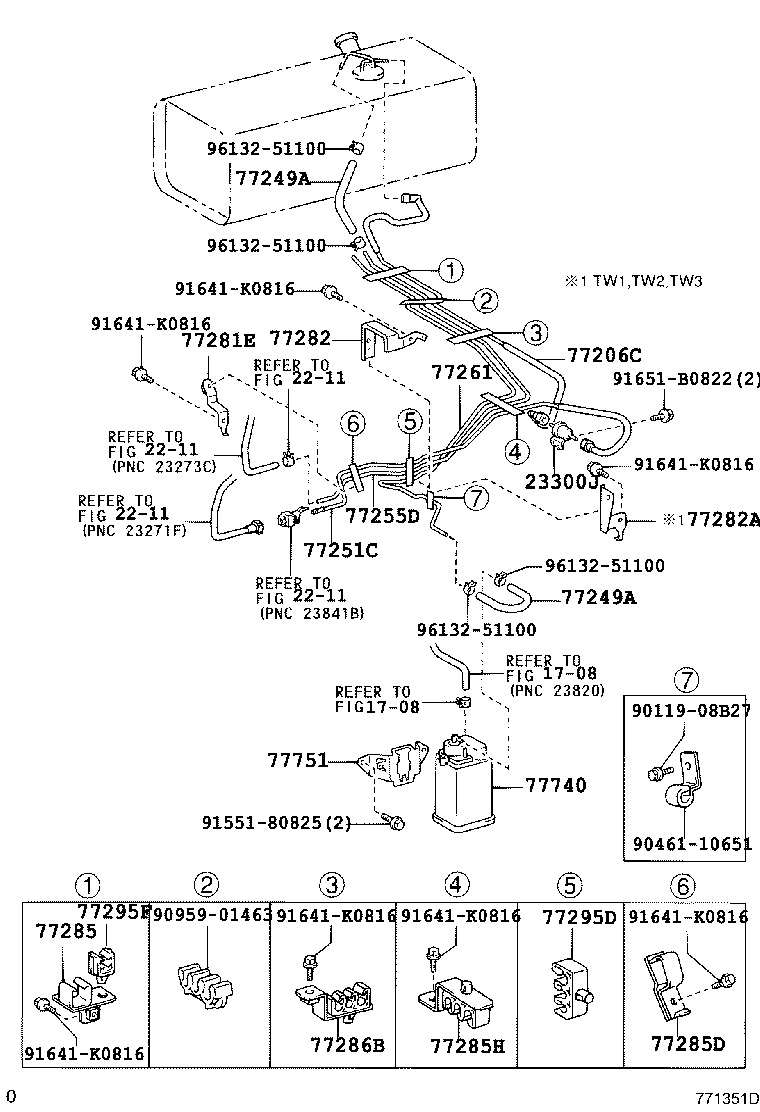 77023-25010 FILTER SUB-ASSY, FUEL SUCTION TUBE product image