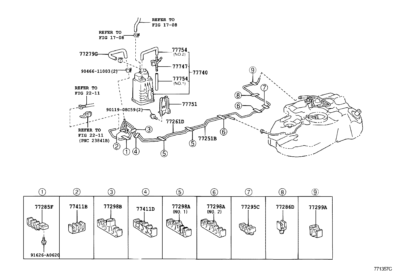 77201-48060 PIPE SUB-ASSY, FUEL TANK INLET product image