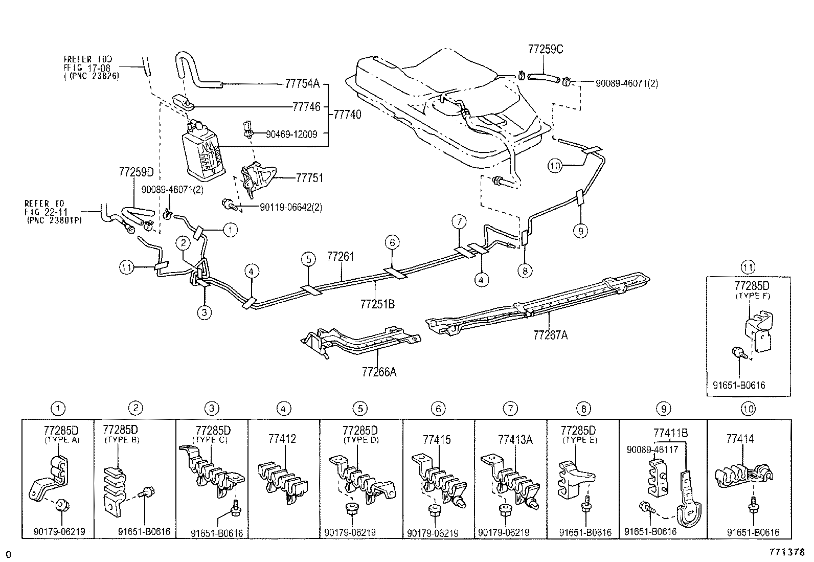 77201-YF010 PIPE SUB-ASSY, FUEL TANK INLET product image