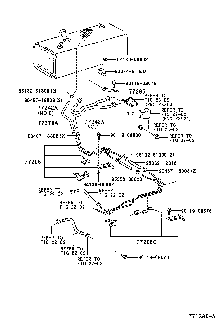 77206-37D41 TUBE SUB-ASSY, FUEL MAIN, NO.2 product image