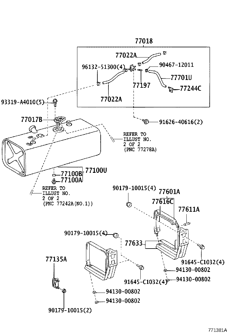 77205-37710 TUBE SUB-ASSY, FUEL MAIN product image