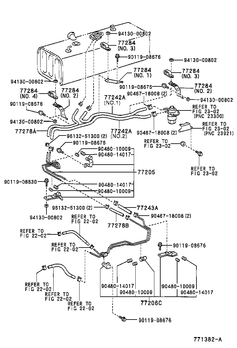 77205-37710 TUBE SUB-ASSY, FUEL MAIN product image