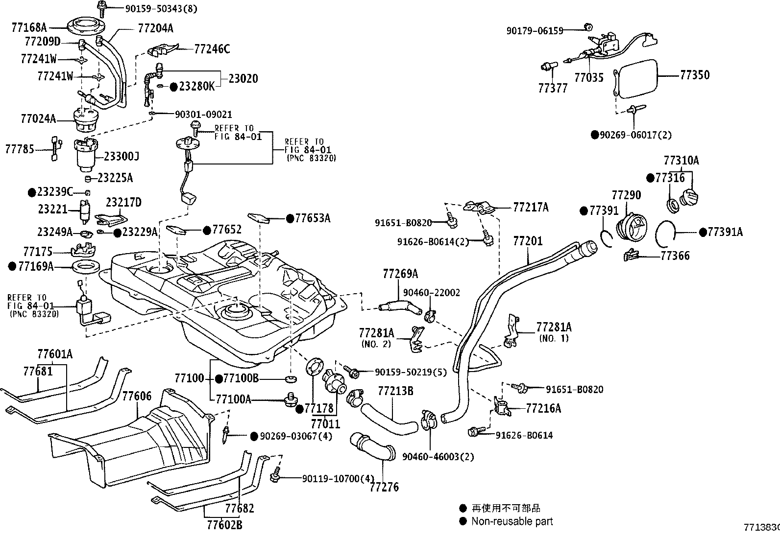 23020-28020 REGULATOR ASSY, FUEL PRESSURE W/JET PUMP product image