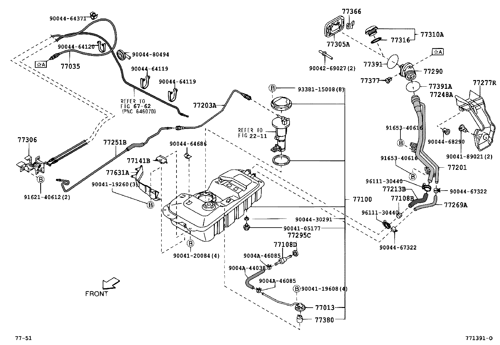 Toyota 77001-BZ010 TANK ASSY, FUEL