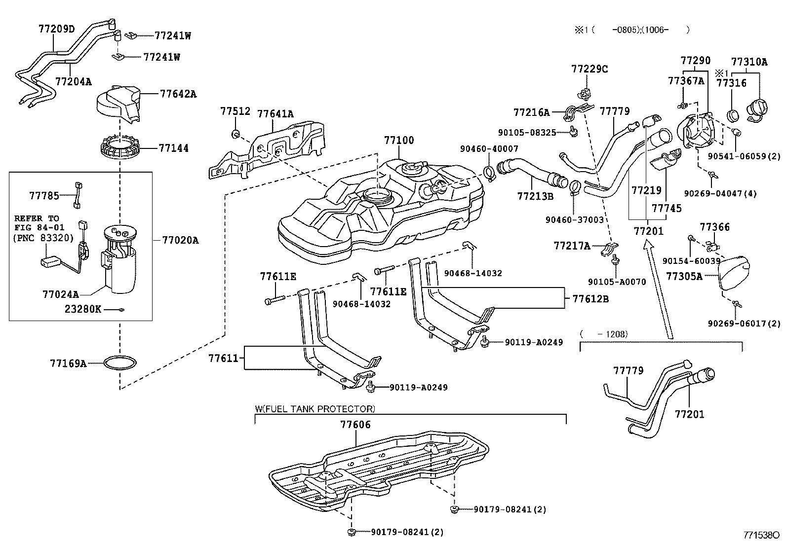 Toyota 77001-04180 TANK ASSY, FUEL