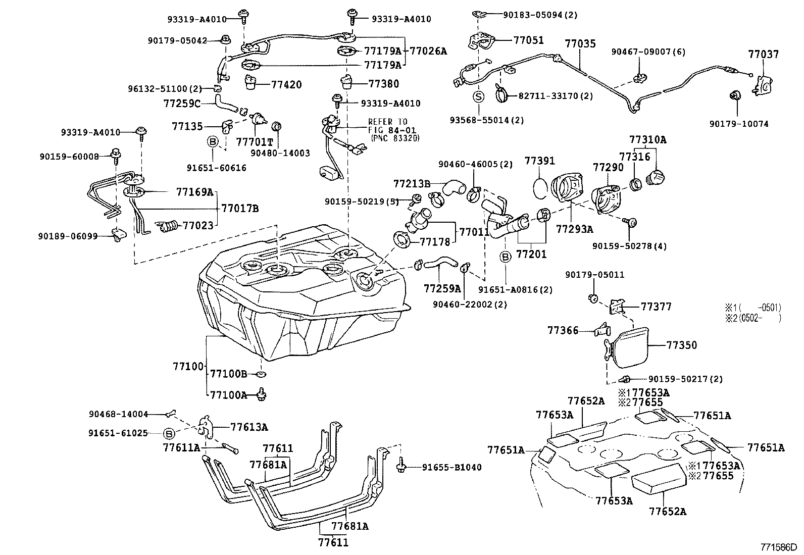 77201-36192 PIPE SUB-ASSY, FUEL TANK INLET product image