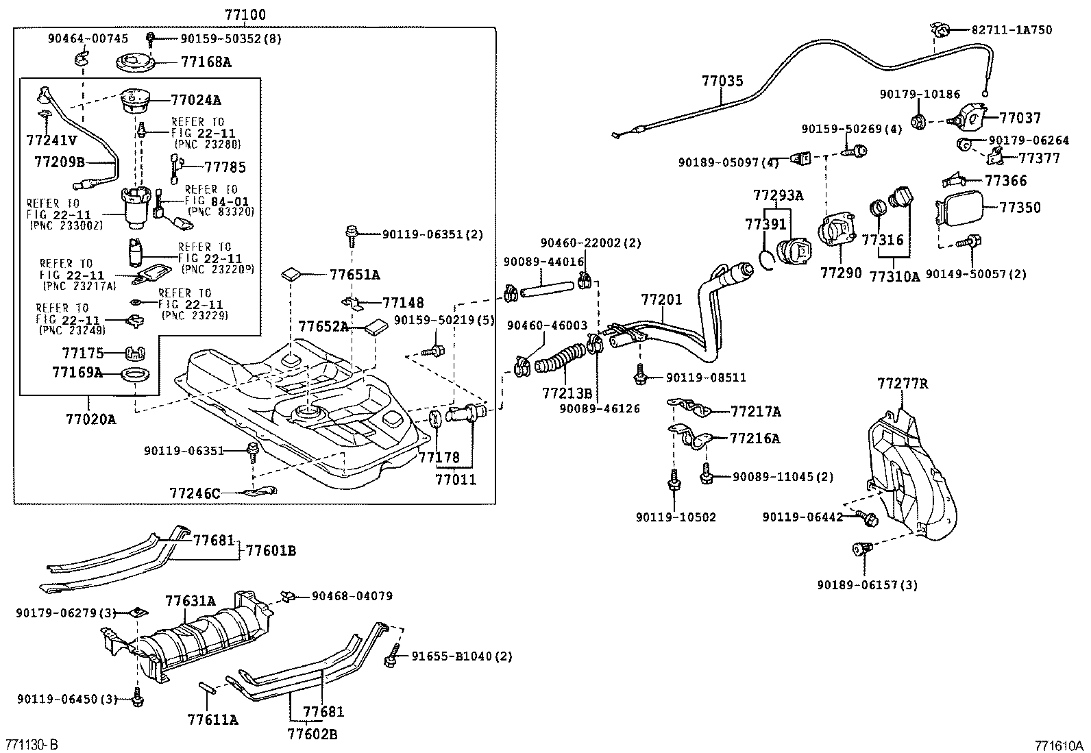 77201-YF010 PIPE SUB-ASSY, FUEL TANK INLET product image