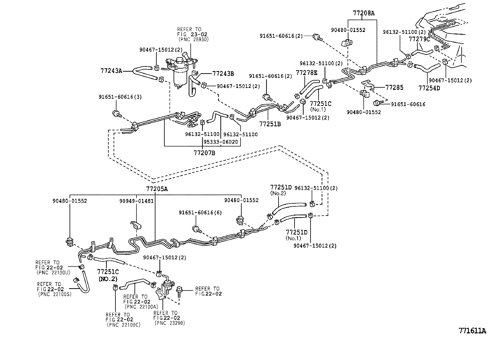 77017-36451 TUBE SUB-ASSY, FUEL TANK VENT product image