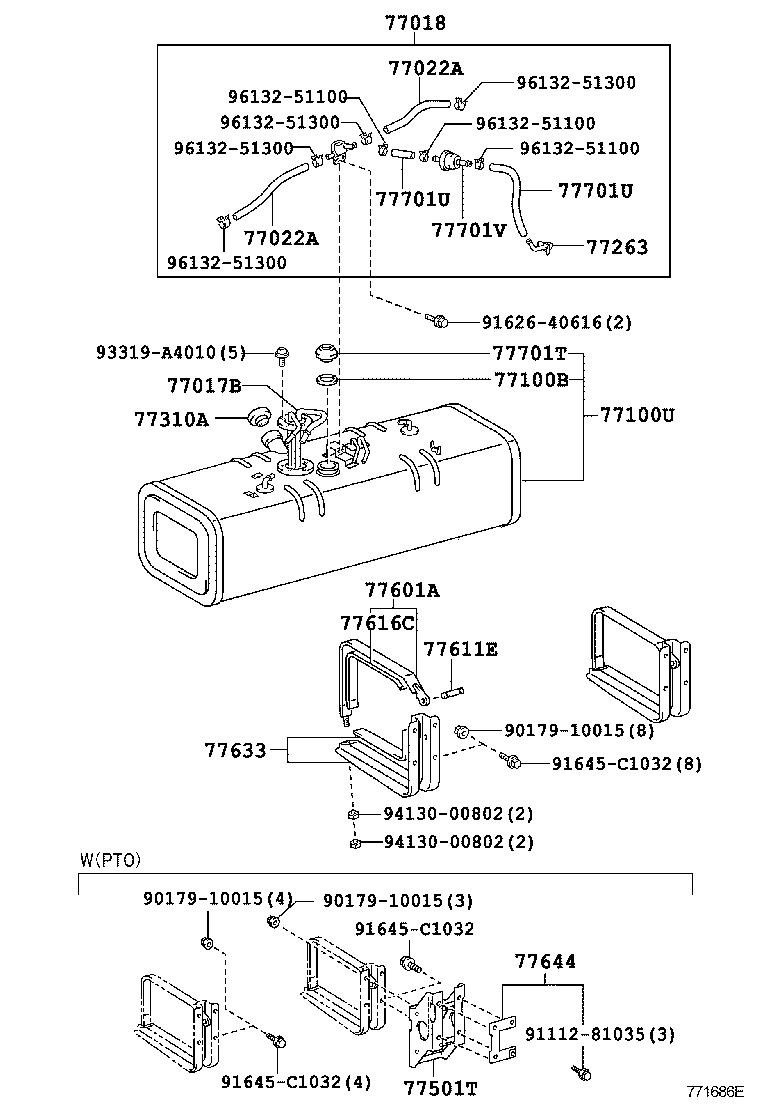77001-0W032 TANK SUB-ASSY, FUEL product image