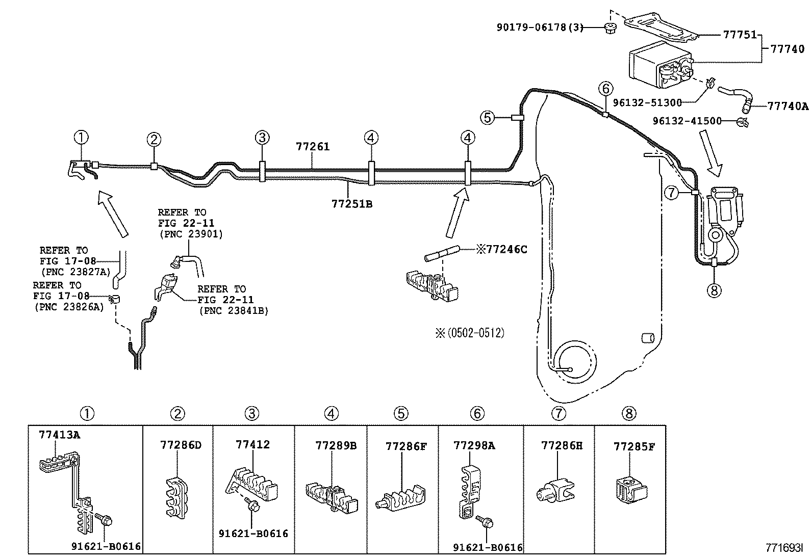 77404-22010 HOSE, FUEL TANK VENT product image
