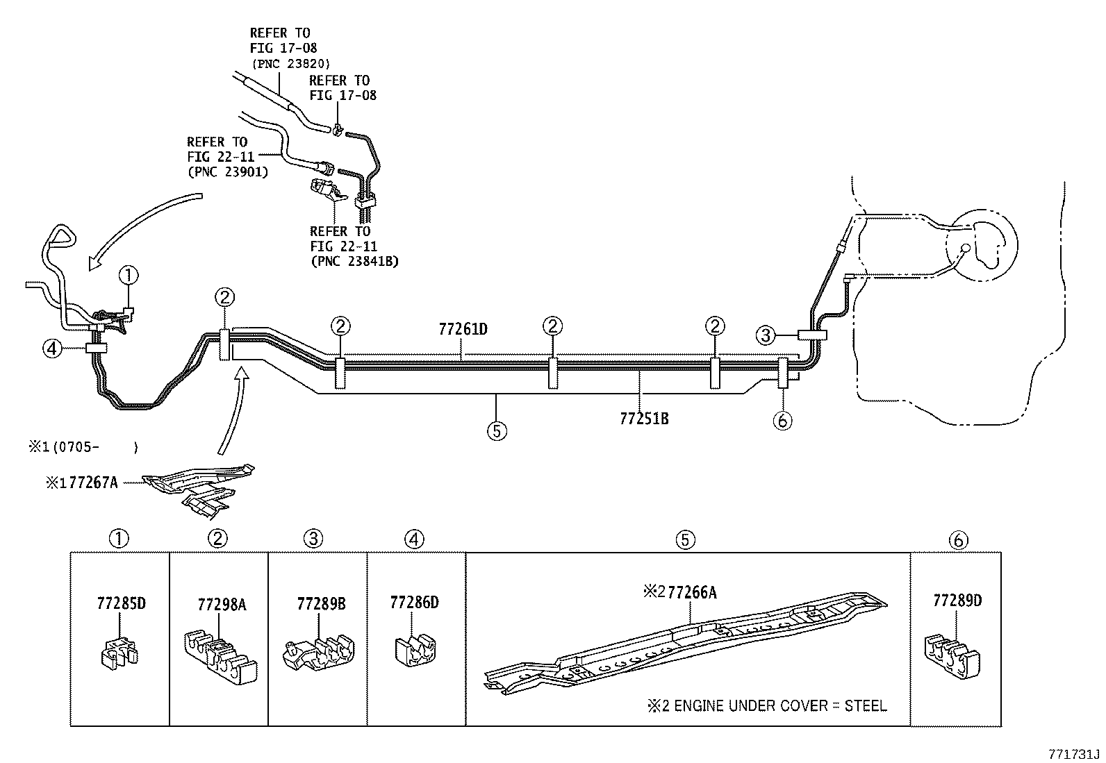 77266-52050 PROTECTOR, FUEL TUBE, NO.1 product image