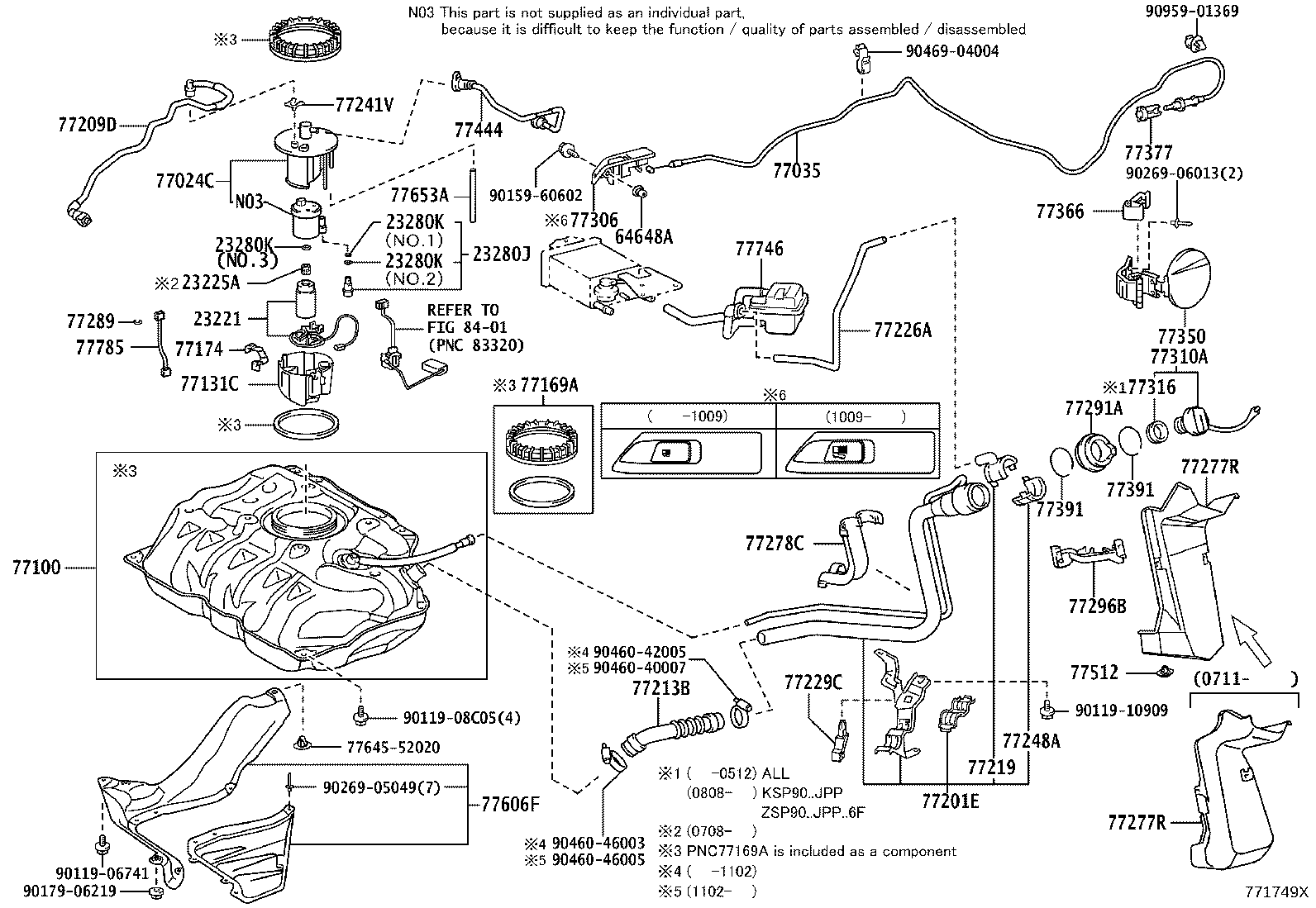 Toyota 77001-52212 TANK ASSY, FUEL