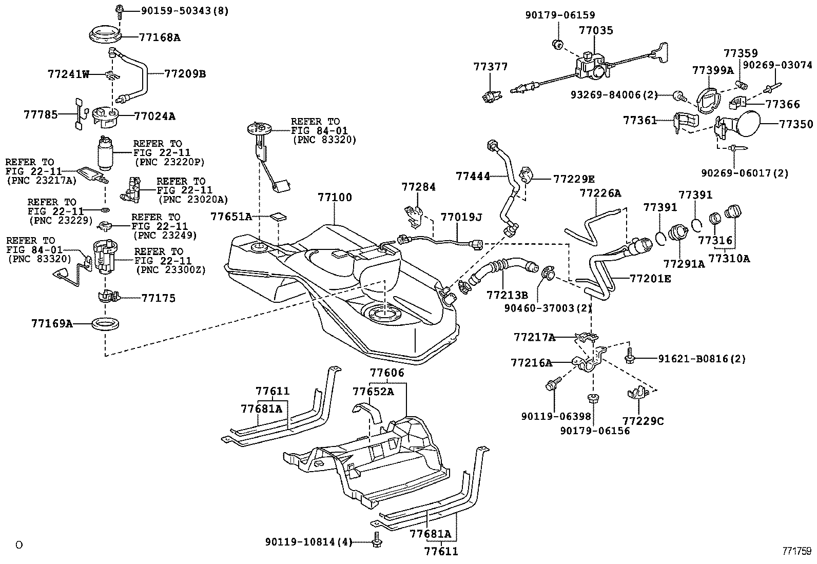 77019-24030 TUBE SUB-ASSY, FUEL TANK TO CANISTER product image