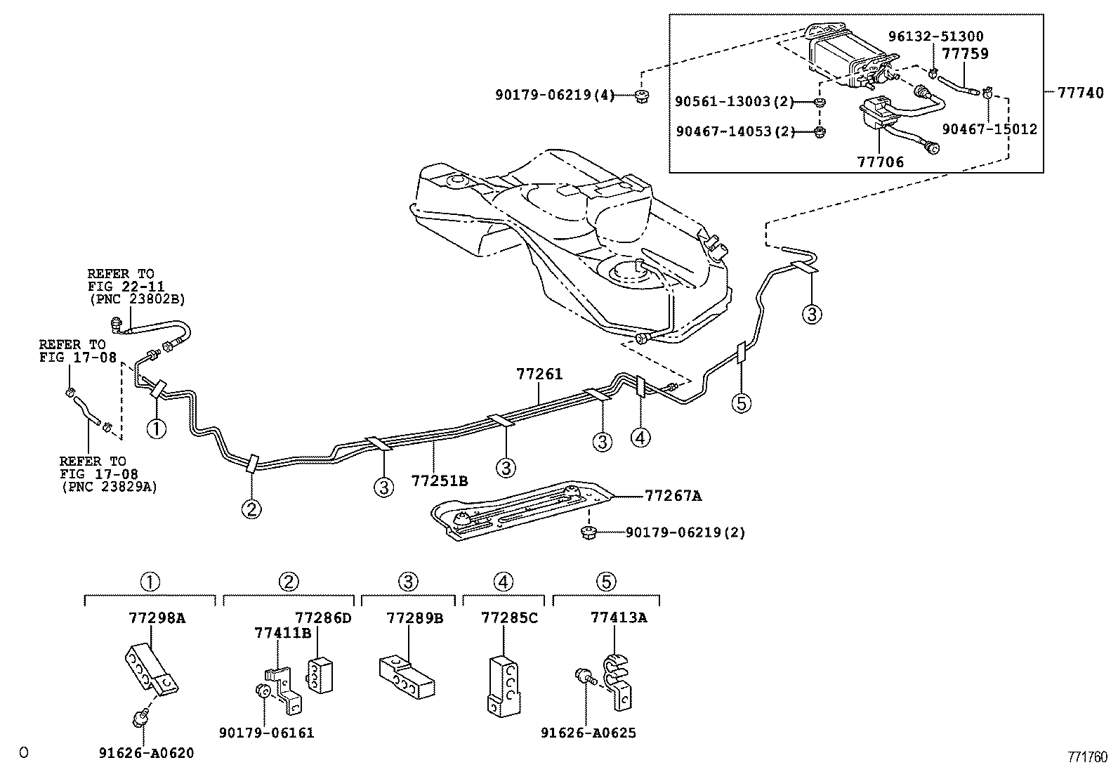 77019-24030 TUBE SUB-ASSY, FUEL TANK TO CANISTER product image