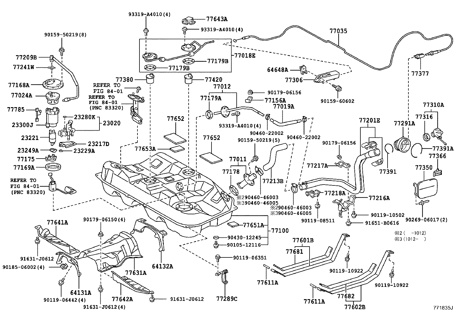 77104-33020 SUPPORT, FUEL TANK FILLER PIPE, NO.1 product image