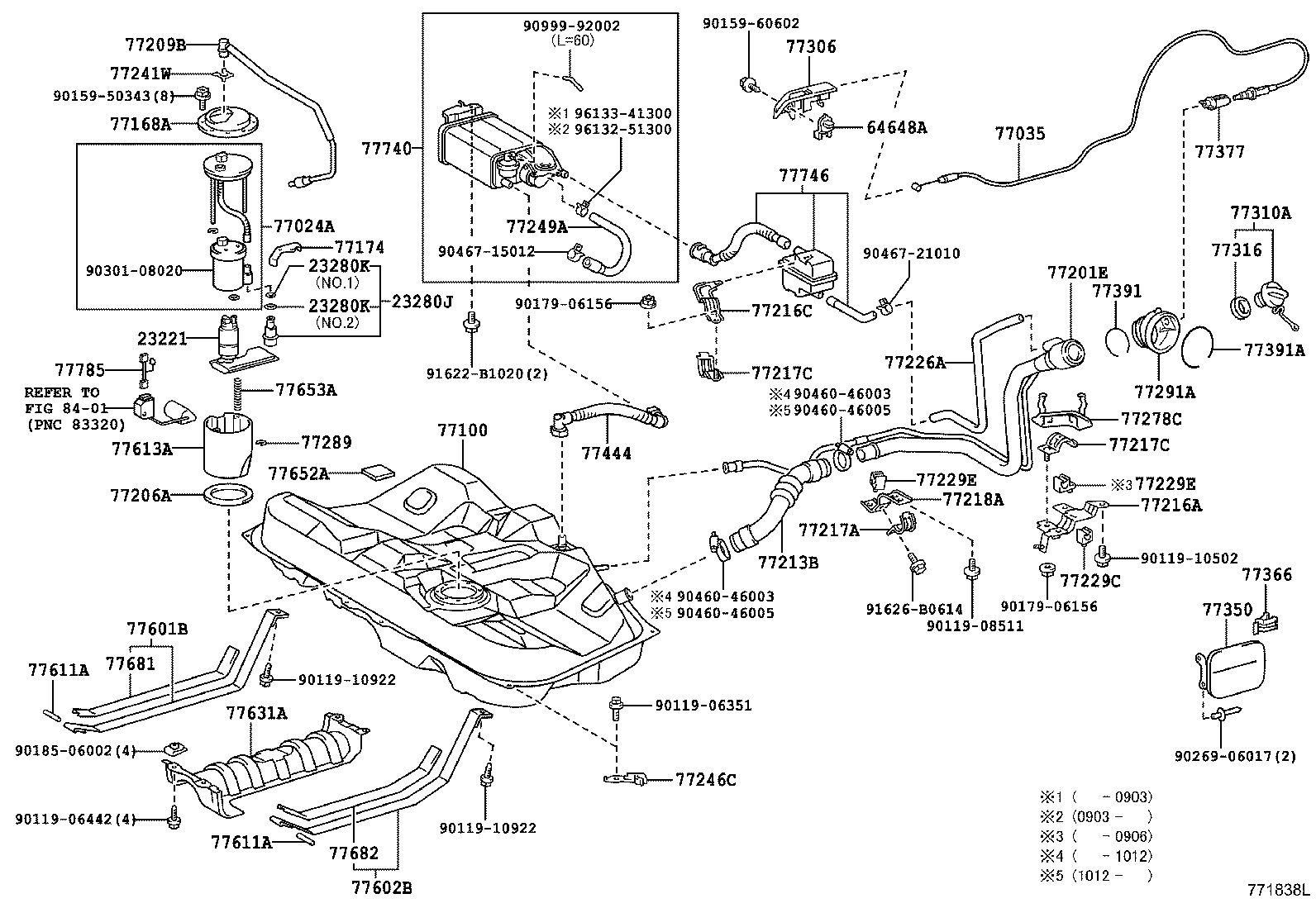Toyota 77001-33192 TANK ASSY, FUEL