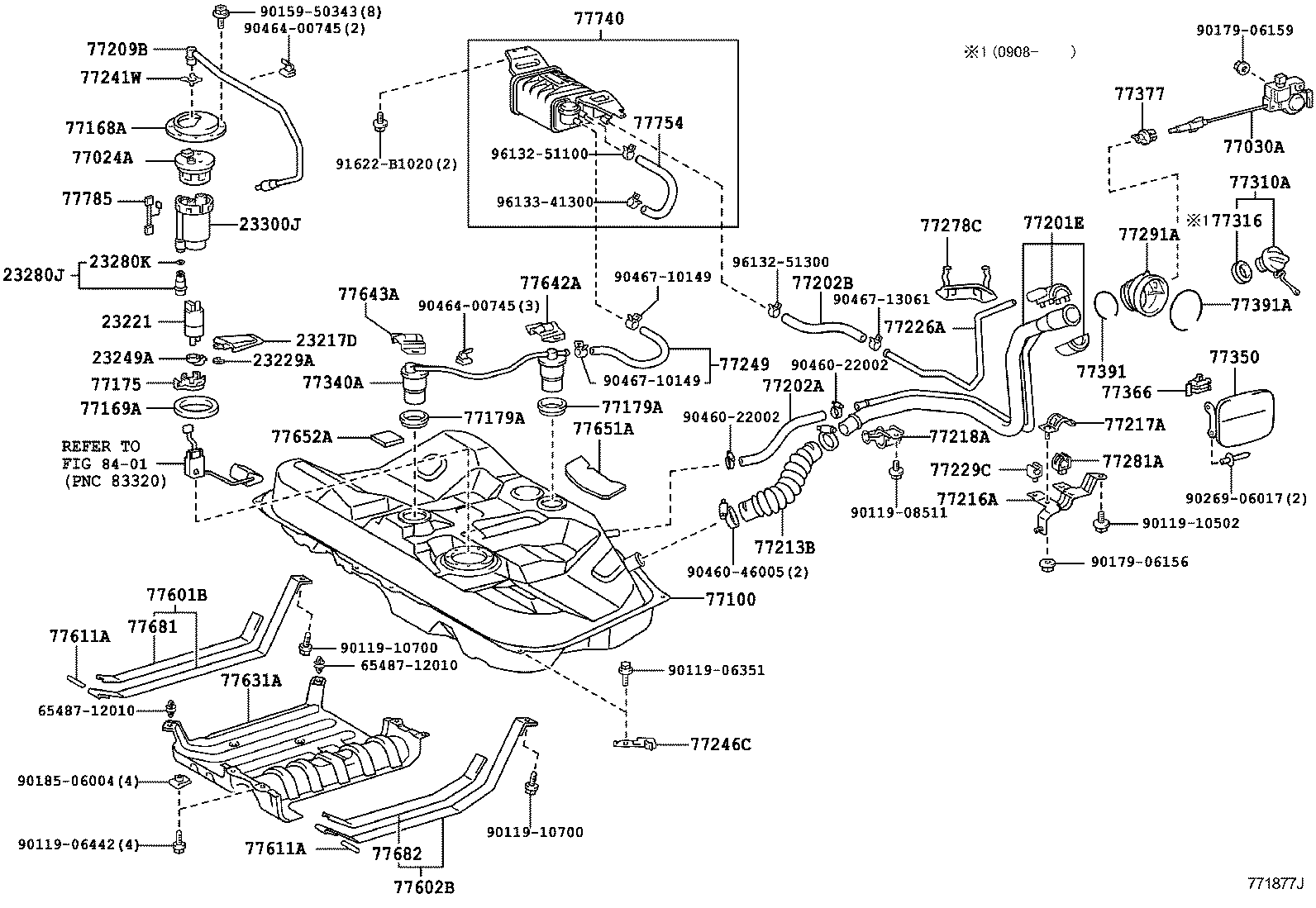 77209-33080 TUBE SUB-ASSY, FUEL PUMP product image