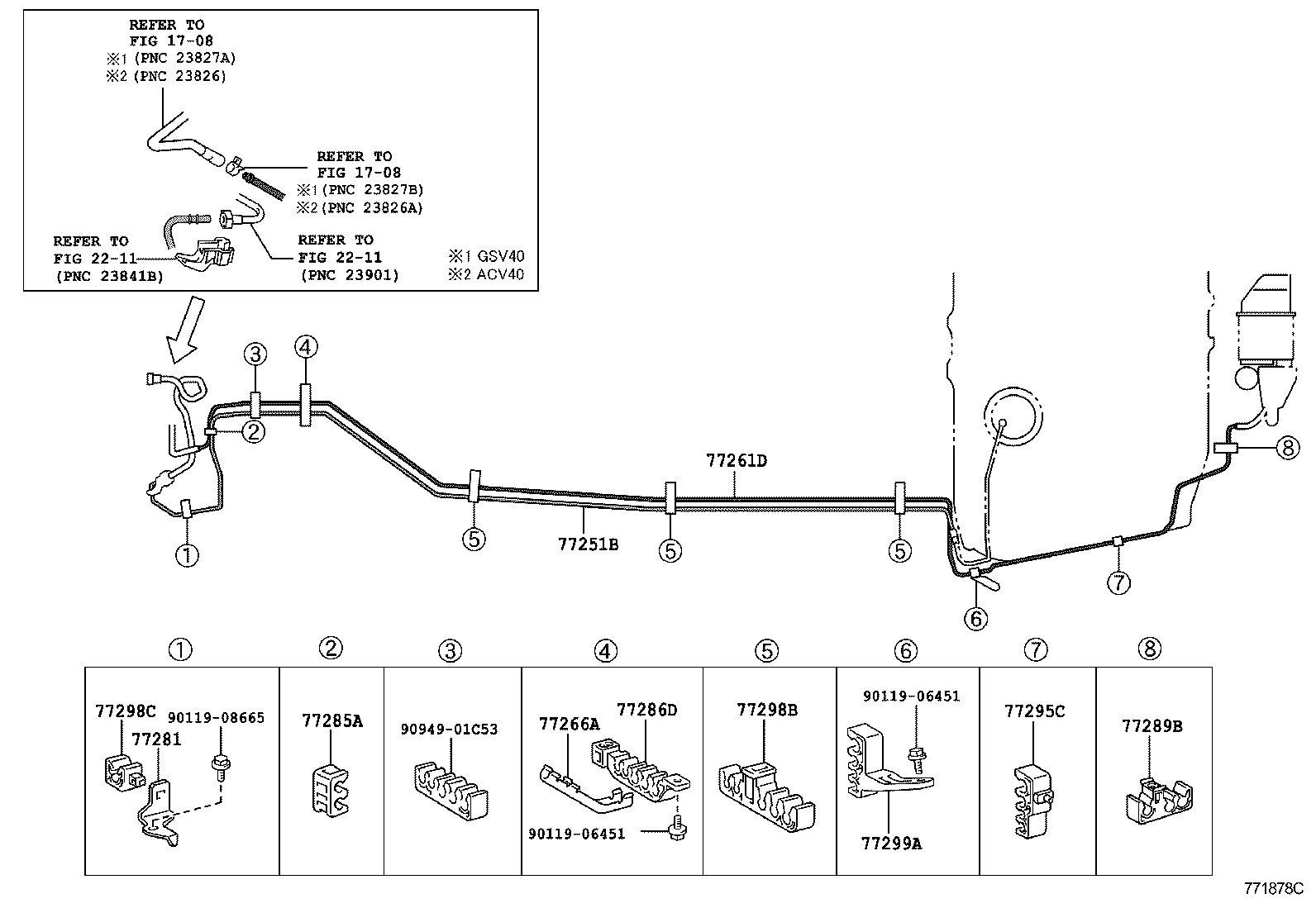77209-33080 TUBE SUB-ASSY, FUEL PUMP product image