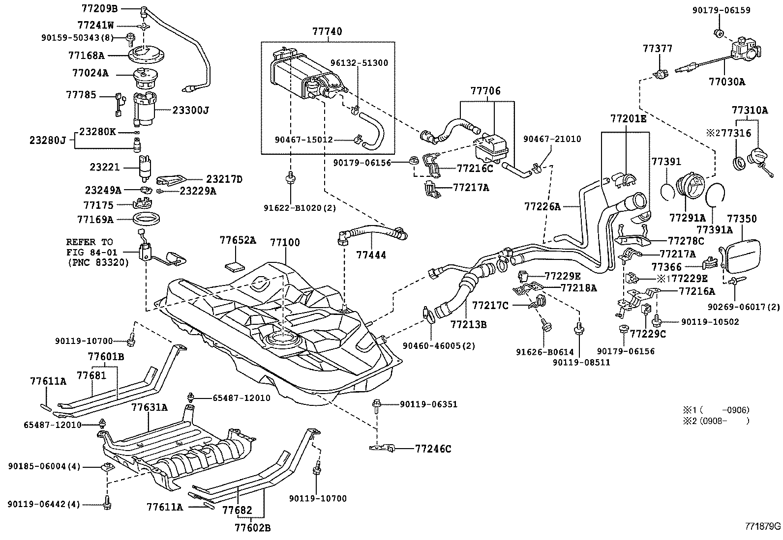 Toyota 77001-33220 TANK ASSY, FUEL