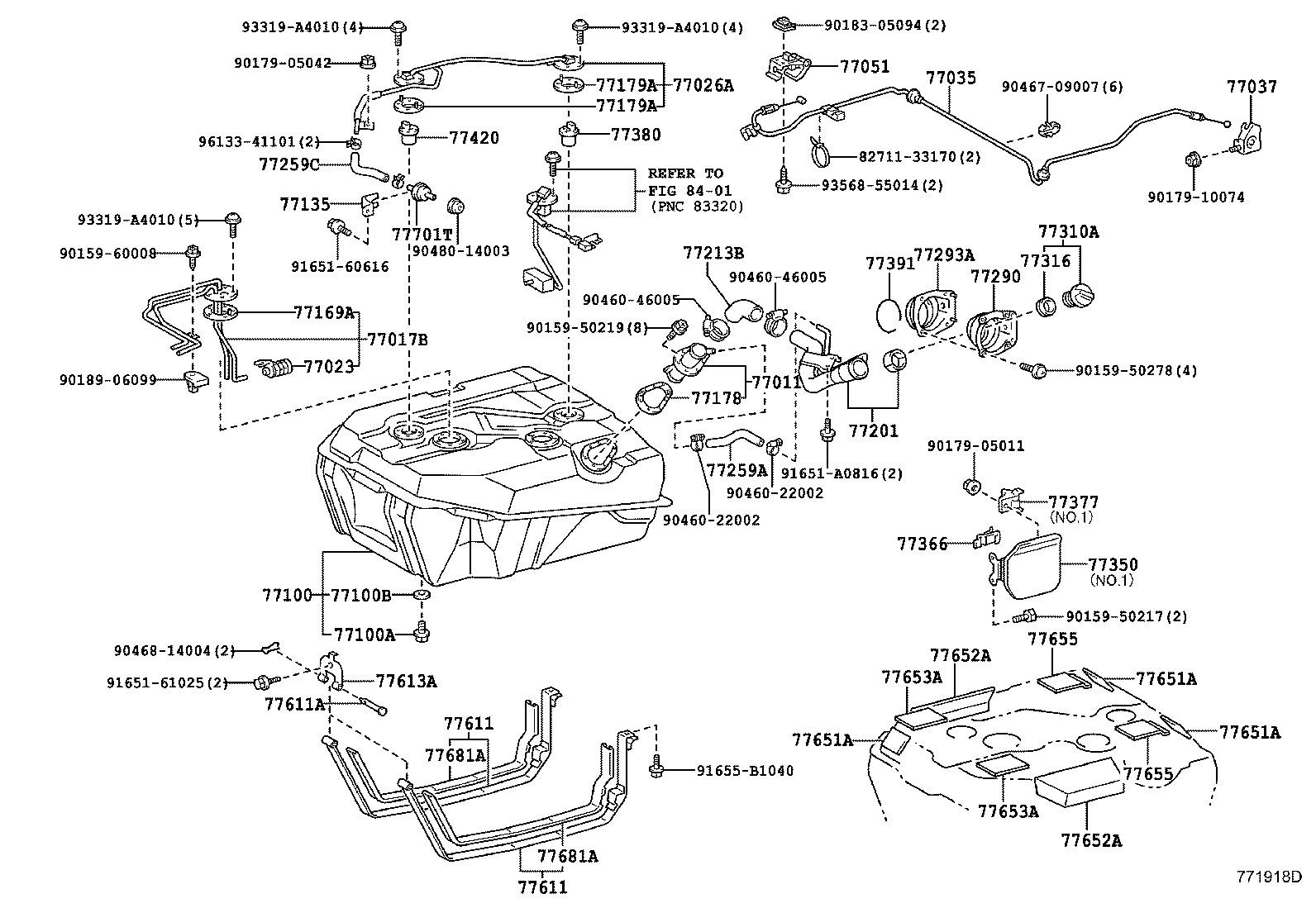 77201-36192 PIPE SUB-ASSY, FUEL TANK INLET product image