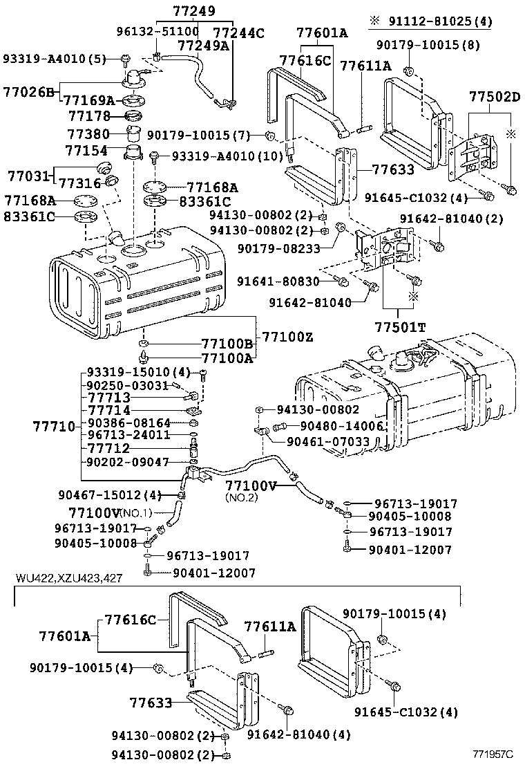 77001-37510 TANK SUB-ASSY, FUEL SUB product image