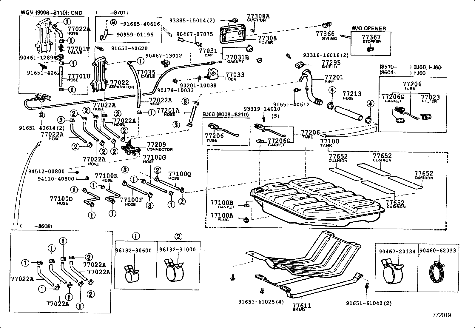 Toyota 77253-60041 TUBE, FUEL MAIN, NO.1