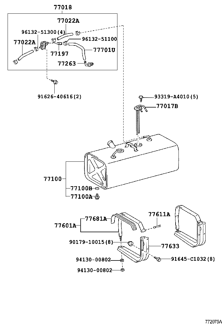 77001-0W032 TANK SUB-ASSY, FUEL product image