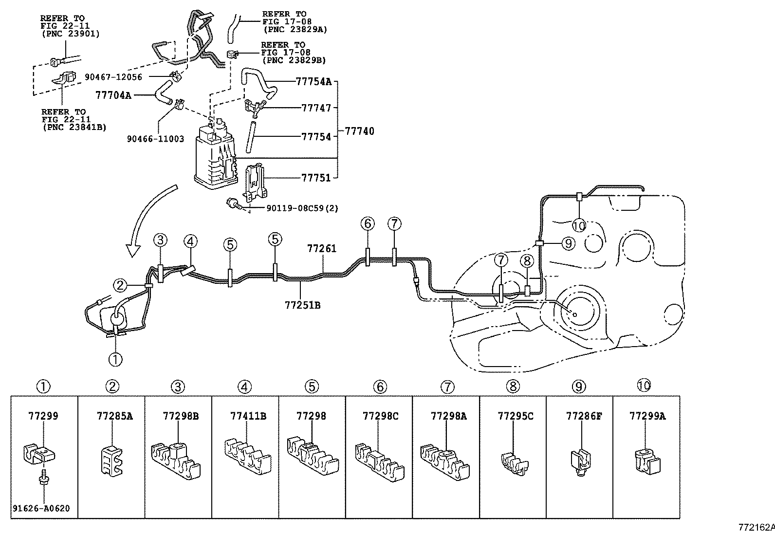77209-48070 TUBE SUB-ASSY, FUEL PUMP product image