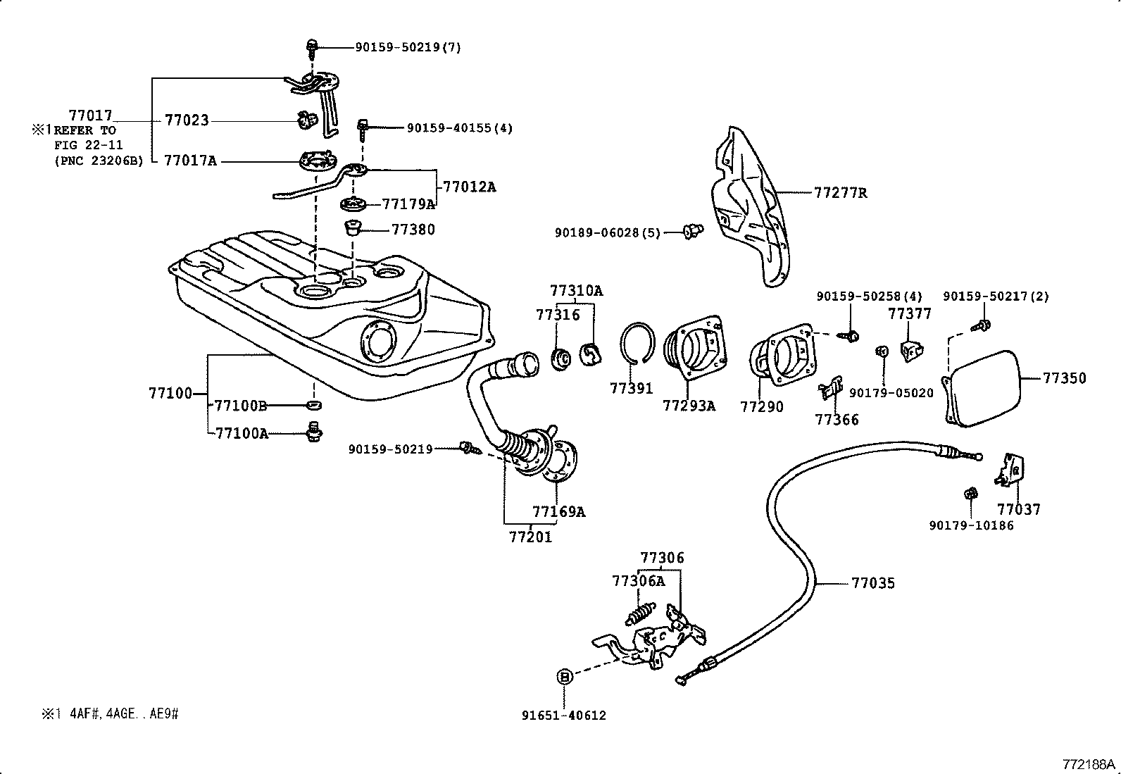 77001-19555 TANK ASSY, FUEL product image