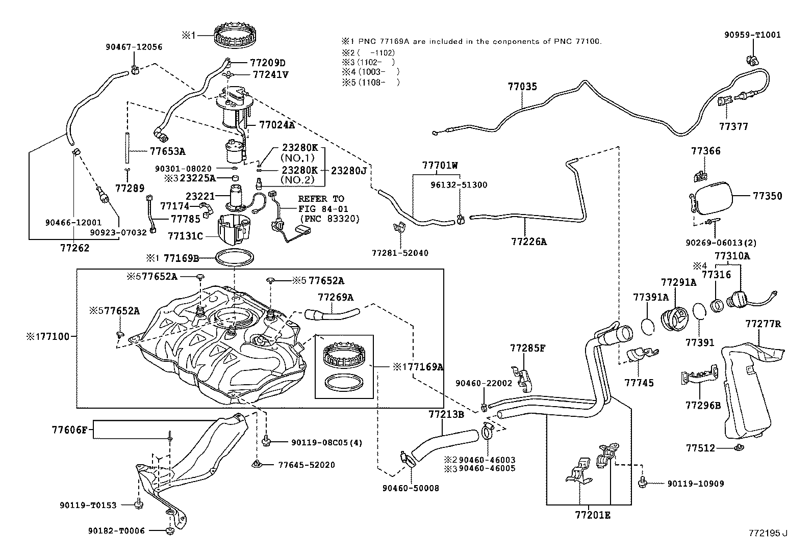 77035-0D170 CABLE SUB-ASSY, FUEL LID LOCK CONTROL product image