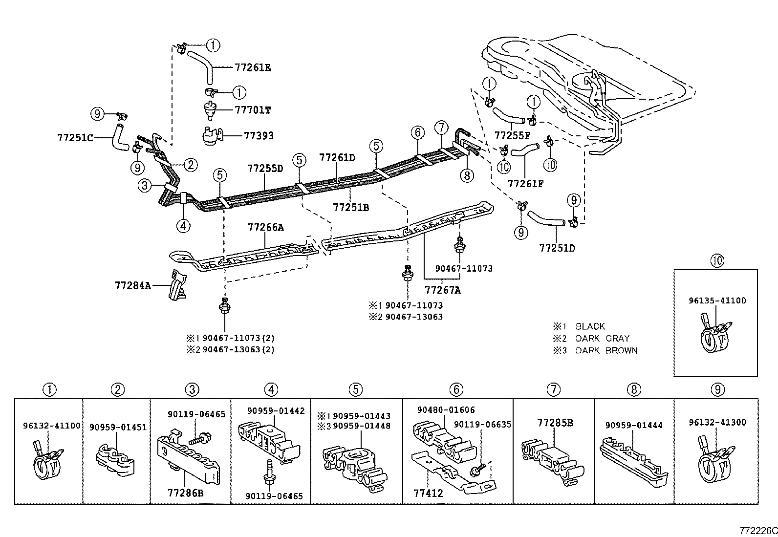 77113-13010 PLATE, FUEL TANK SIDE product image
