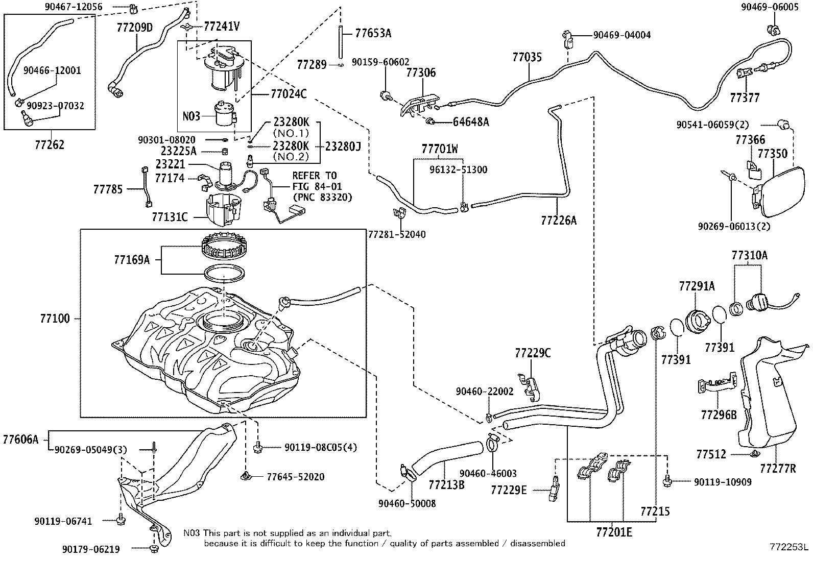 77261-52260 TUBE, FUEL TANK TO CANISTER product image