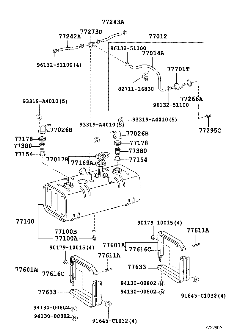 77001-37510 TANK SUB-ASSY, FUEL SUB product image