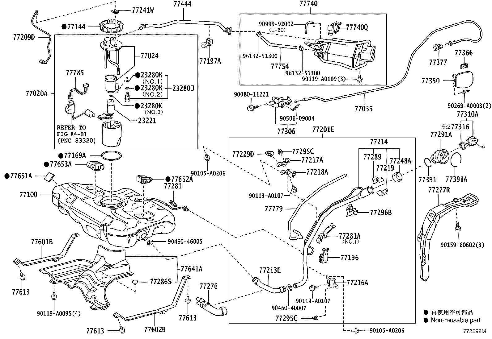 Toyota 77001-02350 TANK ASSY, FUEL
