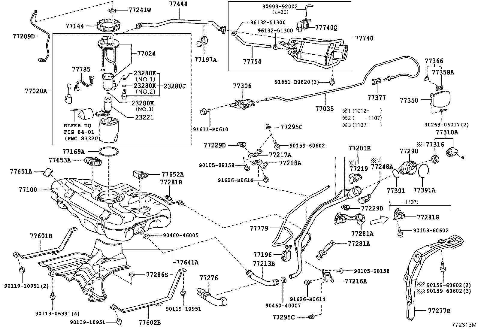 Toyota 77001-12B00 TANK ASSY, FUEL