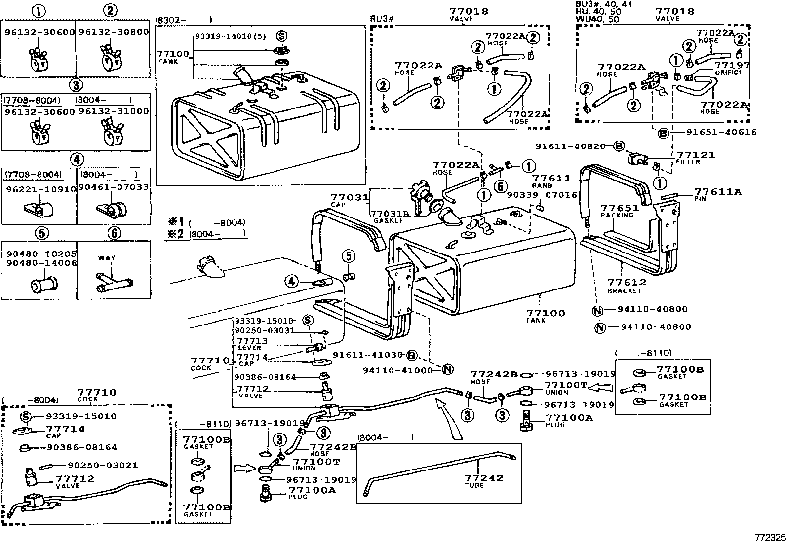 77017-36904 TUBE SUB-ASSY, FUEL TANK SUCTION product image