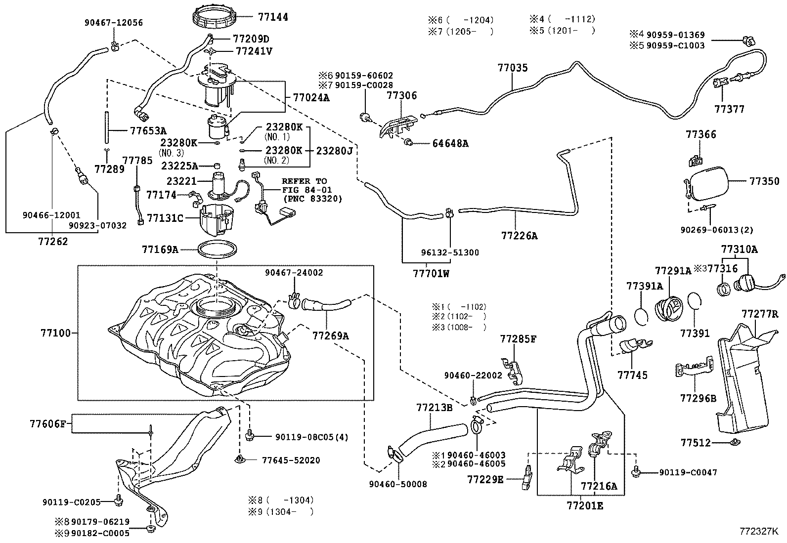 64606-06100 LEVER SUB-ASSY, FUEL LID LOCK OPEN product image