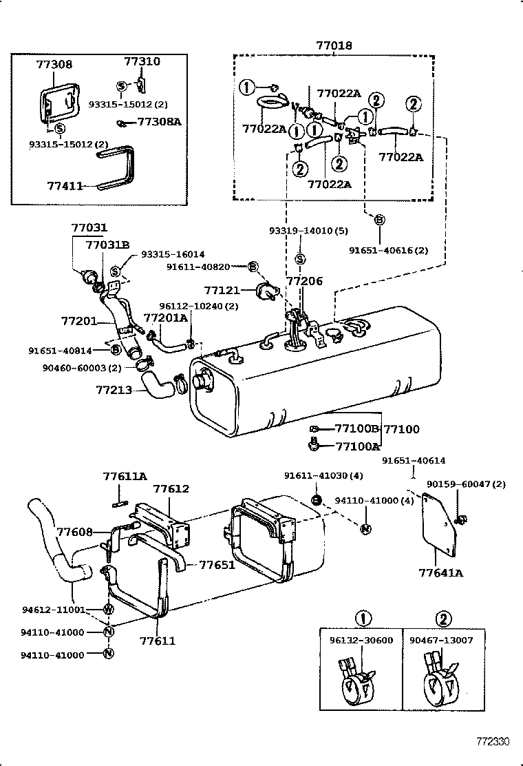 77018-36150 VALVE SUB-ASSY, FUEL VAPOUR SEPARATE product image