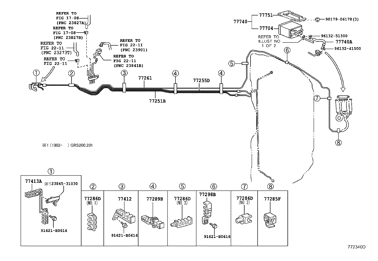 77012-30150 TUBE SUB-ASSY, FUEL TANK BREATHER, NO.1 product image